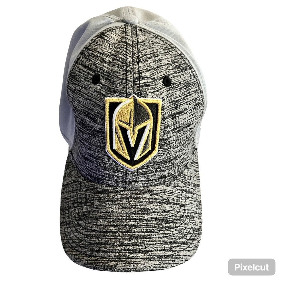 Fanatics Vegas Golden Knights NHL Flex Fit Hat Cap Gray Black Gold Adult M L